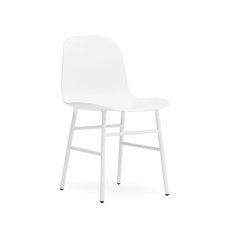 Chaise FORM CHAIR piètement acier Blanc Normann Copenhagen