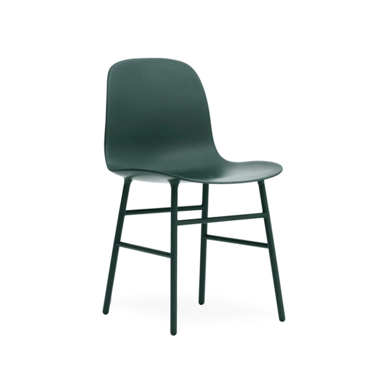 Chaise FORM CHAIR piètement acier Vert Normann Copenhagen