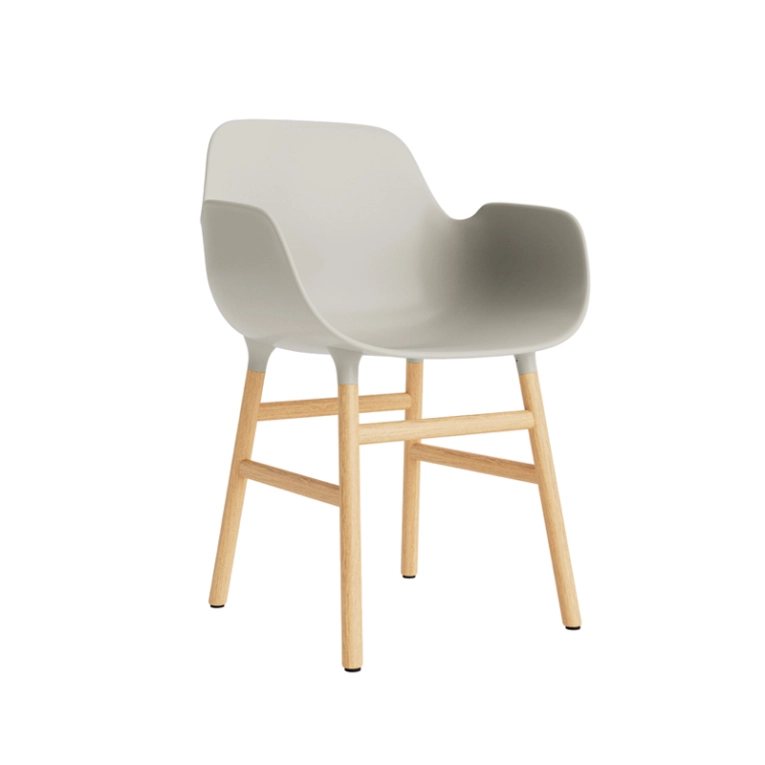 Chaise FORM ARMCHAIR Gris clair Normann Copenhagen