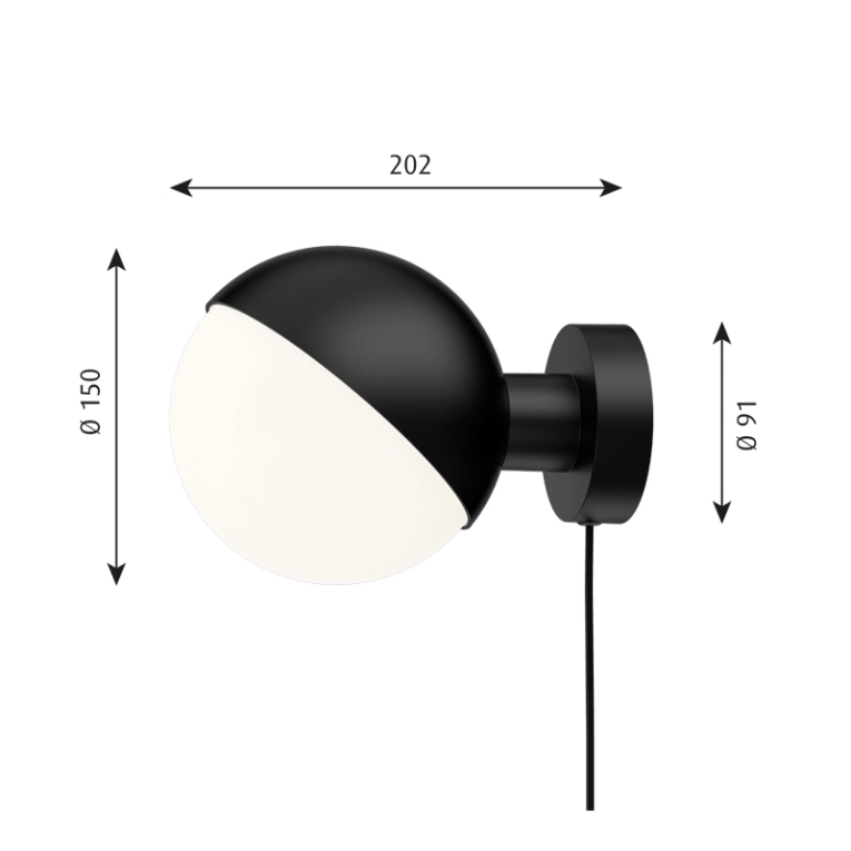 Applique VL STUDIO Noir LOUIS POULSEN