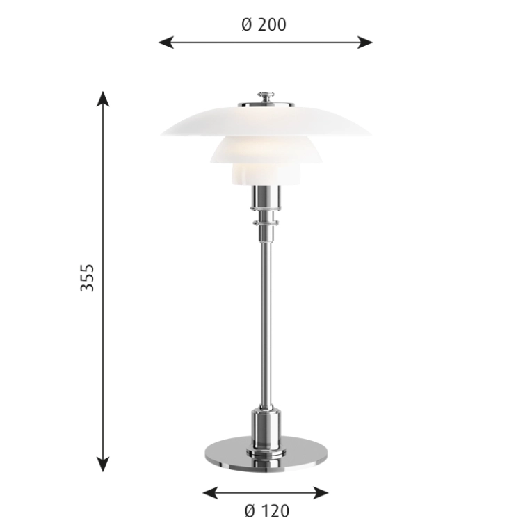 Lampe à poser PH 2/1 Noir métallisé LOUIS POULSEN