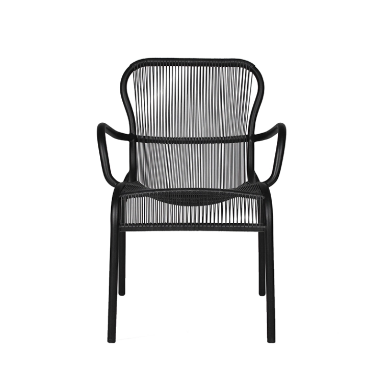 Chaise extérieur Petit fauteuil LOOP Noir VINCENT SHEPPARD