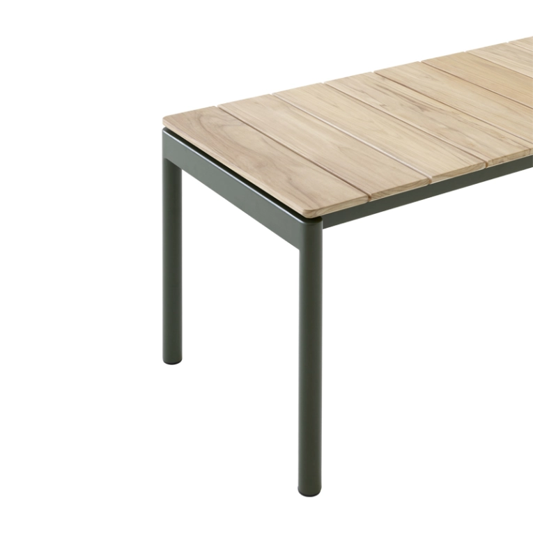 Banc extérieur Banc VILLE AV28 Vert bronze AND TRADITION