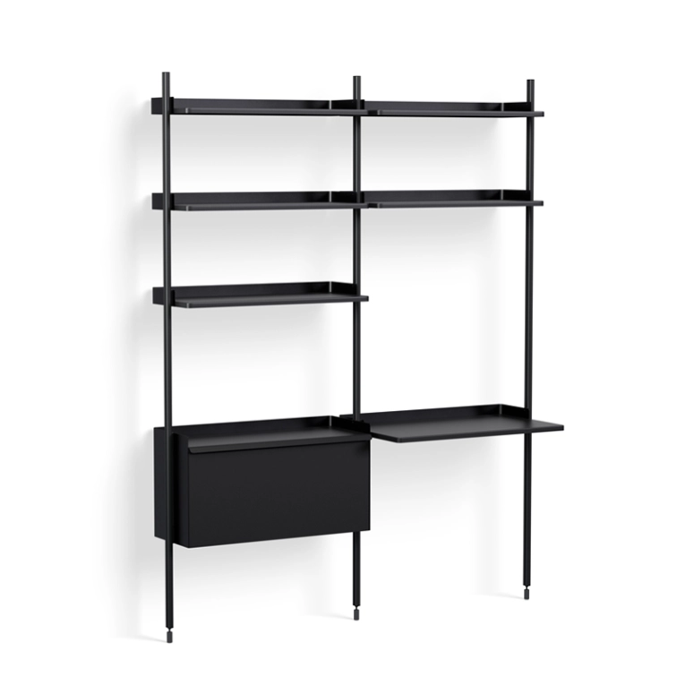 Bureau PIER SYSTEM 12 Noir/ noir HAY