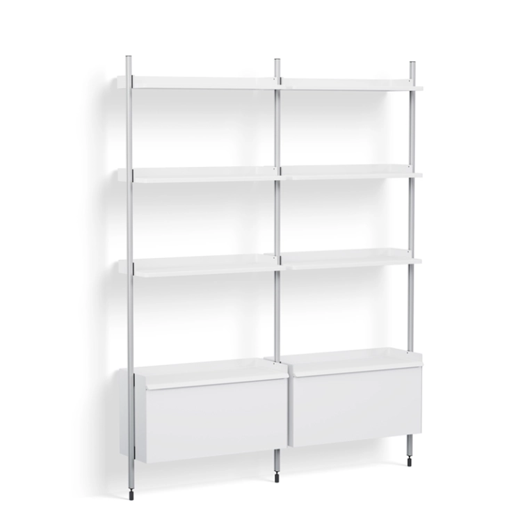 Etagère PIER SYSTEM 132 Blanc/ aluminium HAY
