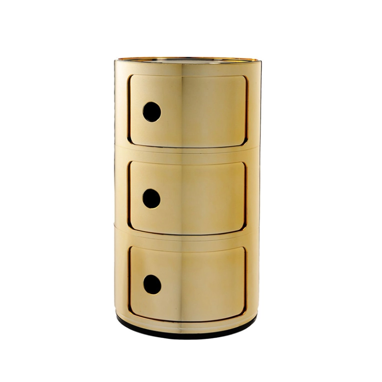 Meuble de rangement COMPONIBILI métallisé 3 portes Or KARTELL