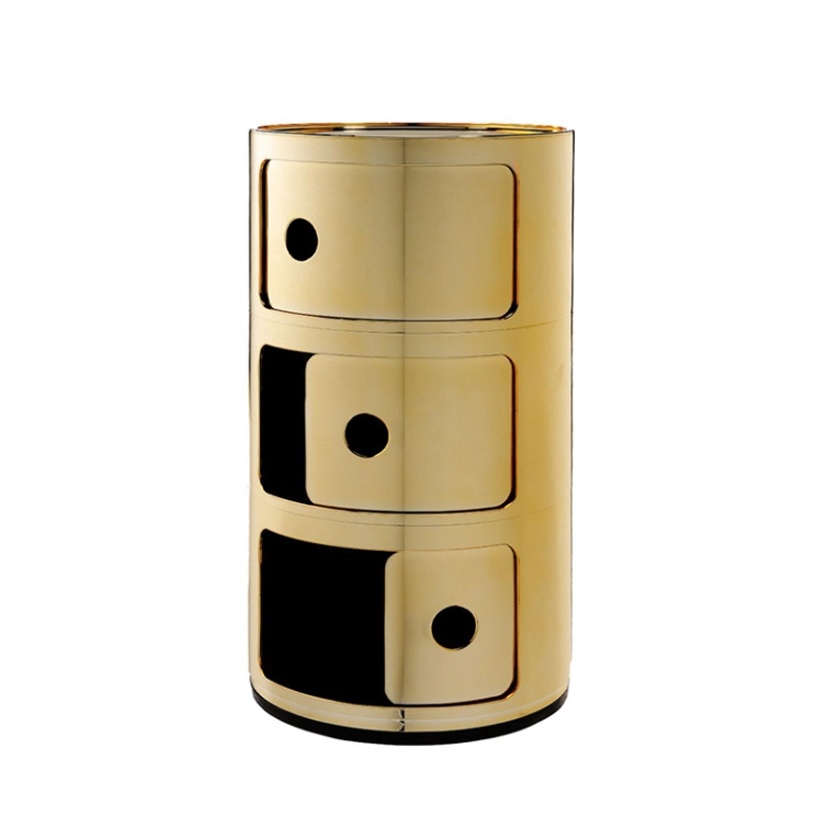 Meuble de rangement COMPONIBILI métallisé 3 portes Or KARTELL