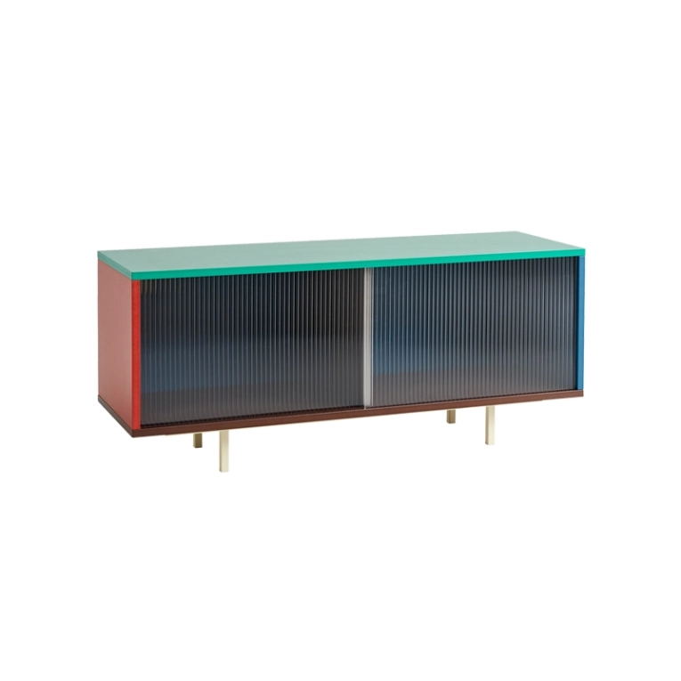Meuble de rangement COLOUR CABINET M avec portes vitrées Multicolore  HAY