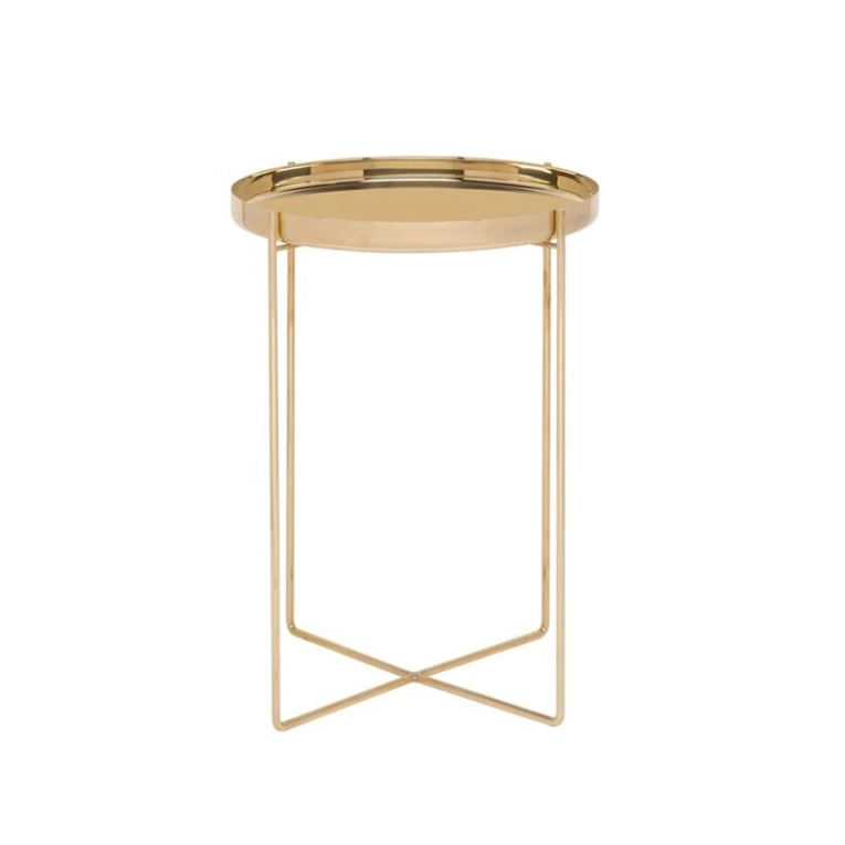 Table d'appoint guéridon CM05 HABIBI Ø 37 x H 47 Laiton E15