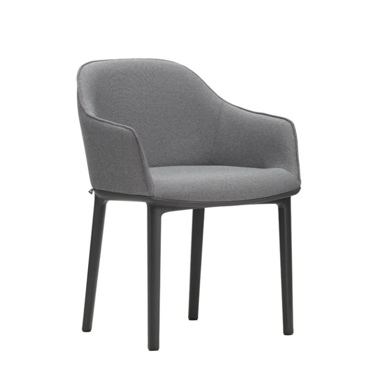 Chaise SOFTSHELL Gris sierra/noir 74 VITRA