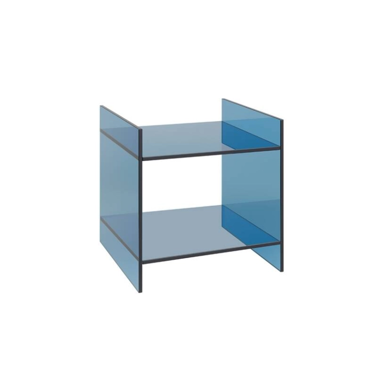 Table d'appoint guéridon CT07 DREI Bleu E15