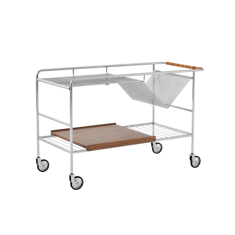 Desserte ALIMA NDS1 Chrome & noyer AND TRADITION