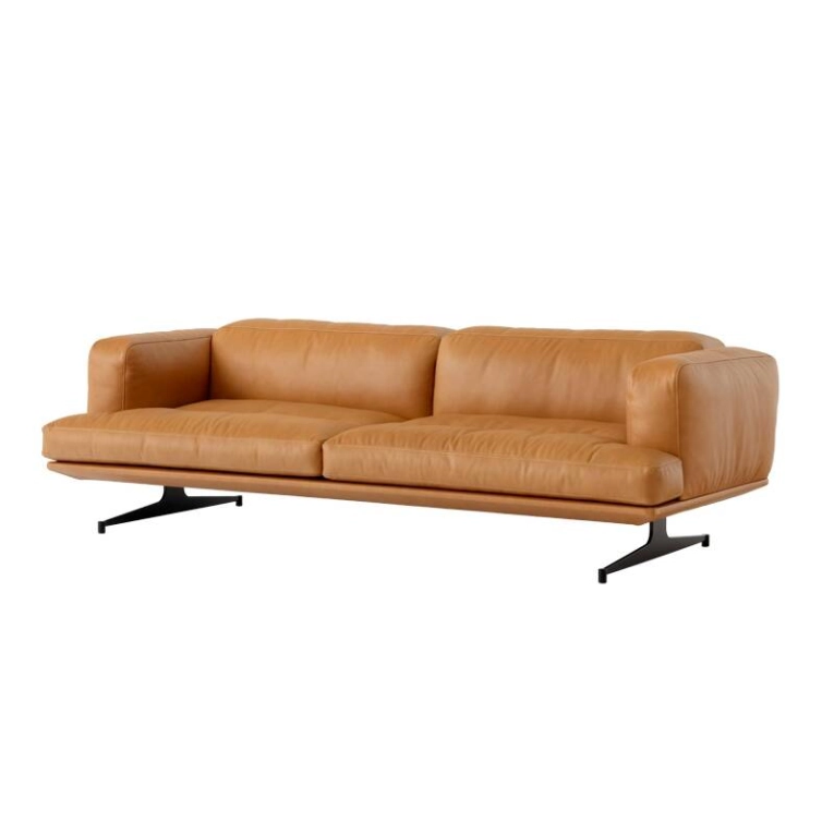 Canapé INLAND AV23 cuir Cuir cognac AND TRADITION