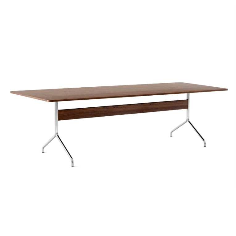 Table PAVILION AV24 Noyer/ chrome AND TRADITION