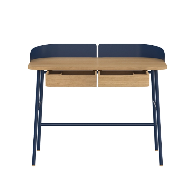 Bureau VICTOR Chêne/ bleu pétrole HARTO