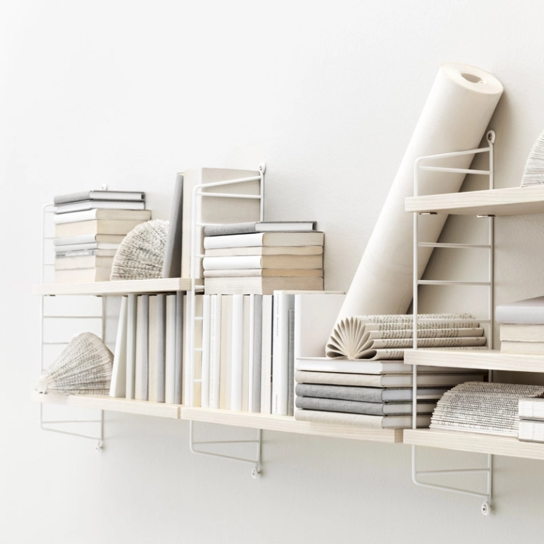Etagère STRING POCKET Blanc/ frêne STRING FURNITURE