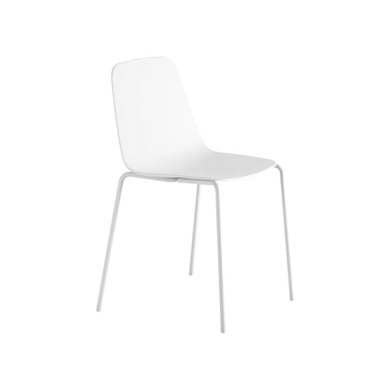 Chaise MAARTEN PLASTIC 4 pieds Blanc VICCARBE
