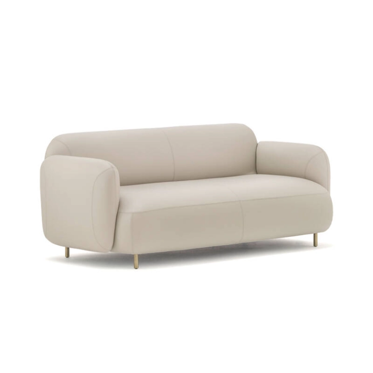 Canapé BUDDY 2 places Cuir gris perle 647 PEDRALI