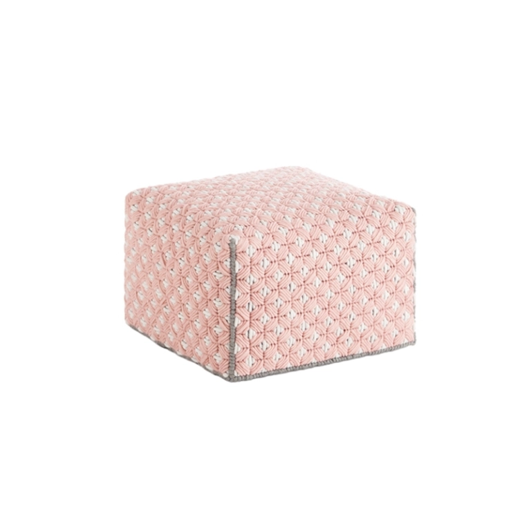 Pouf SILAÏ 61x61 Rose GAN