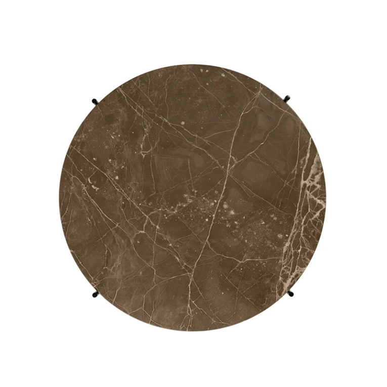 Table basse TS COFFEE Ø 80 Marbre Emperador marron GUBI