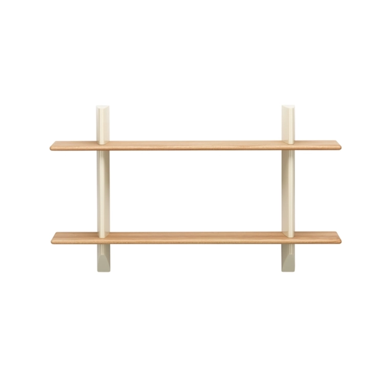 Etagère RAYONNAGE MURAL Chêne naturel/ Prouvé Blanc Colombe VITRA