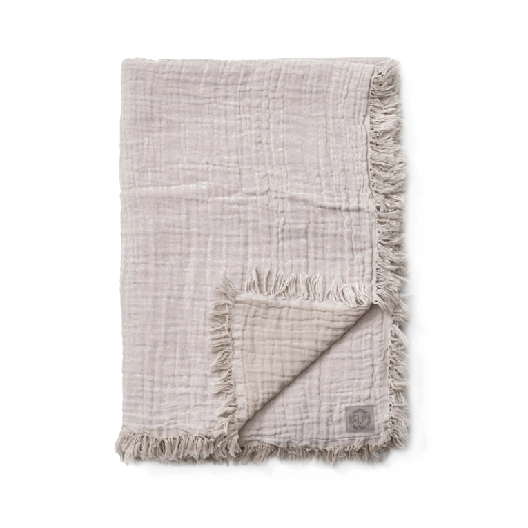 Plaid Plaid COTTON THROW SC32 Blanc & Nuage AND TRADITION