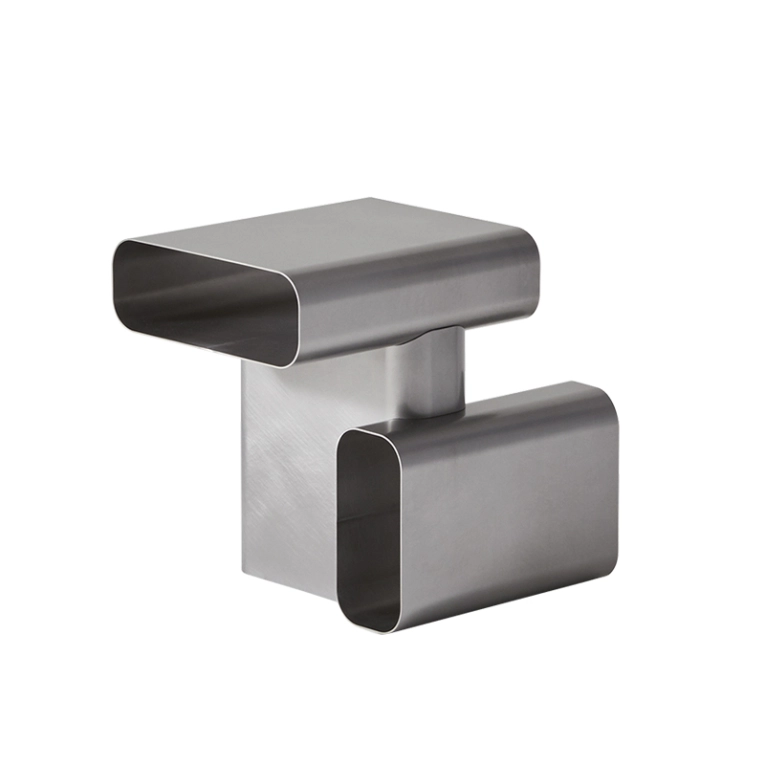 Table d'appoint guéridon SOFT CORNERS Inox brossé CASSINA