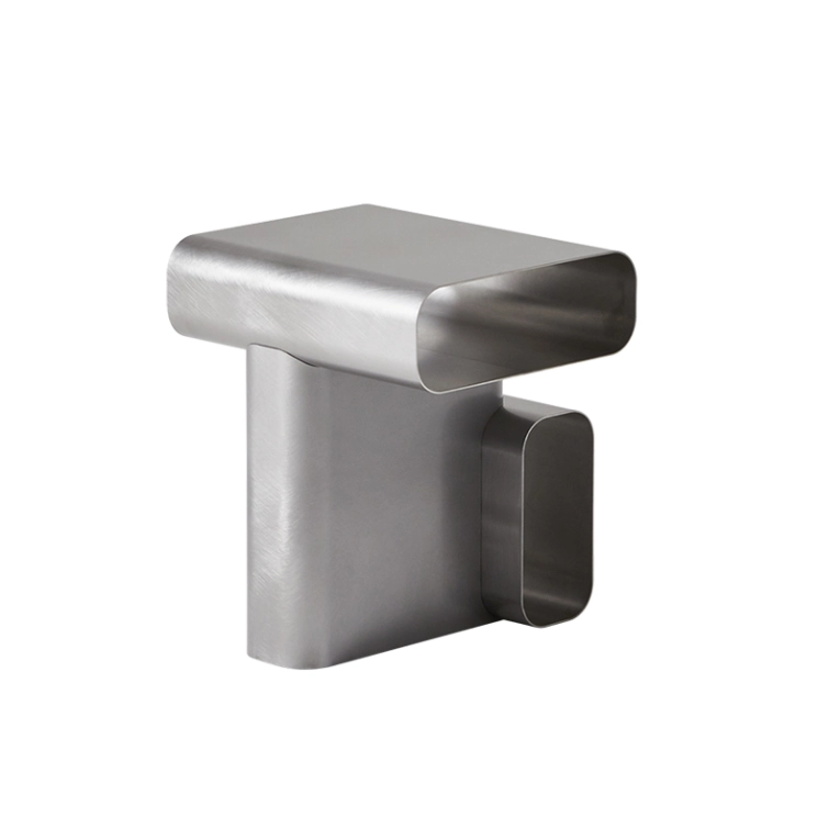 Table d'appoint guéridon SOFT CORNERS Inox brossé CASSINA