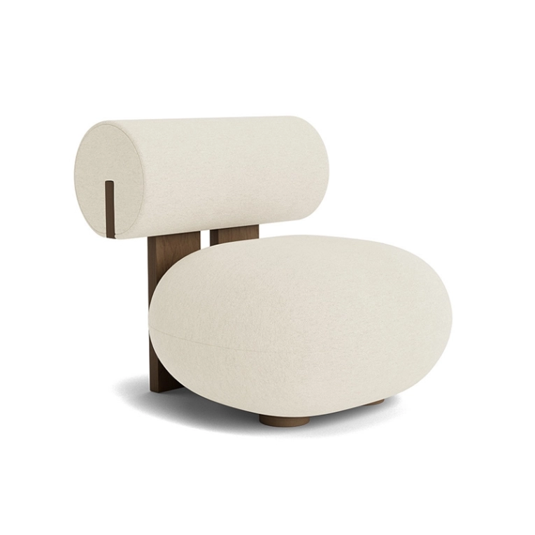 Fauteuil HIPPO Barnum Bouclé 24/ chêne fumé clair NORR11