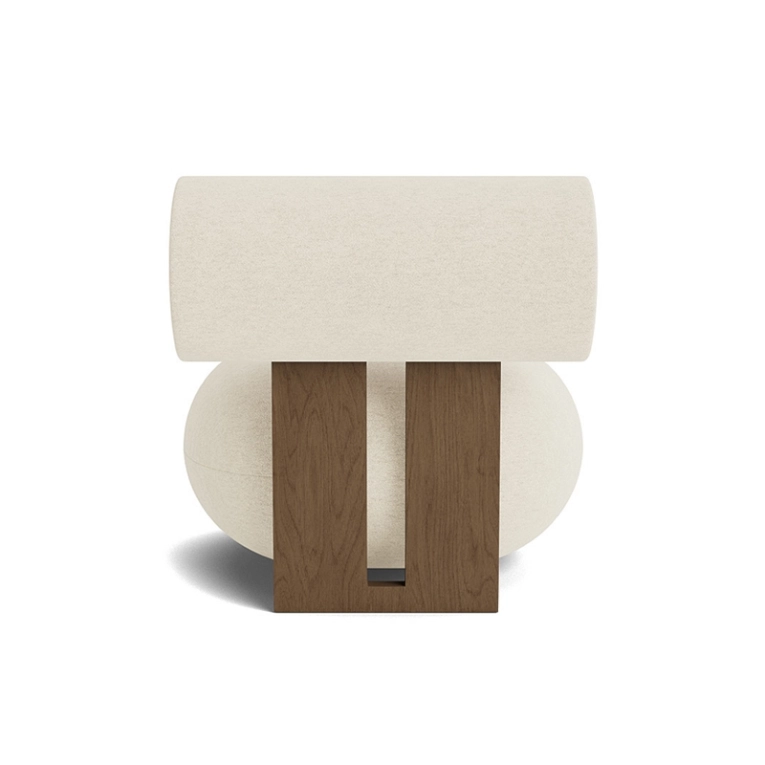 Fauteuil HIPPO Barnum Bouclé 24/ chêne fumé clair NORR11