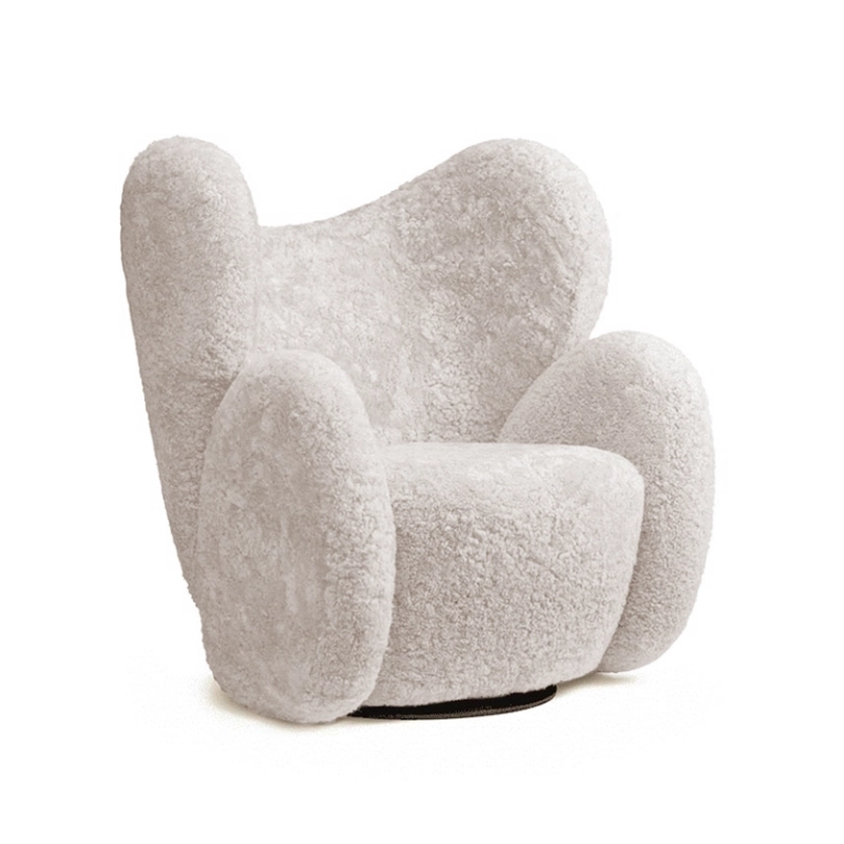 Fauteuil BIG BIG Sheepskin Sheepskin blanc cassé NORR11