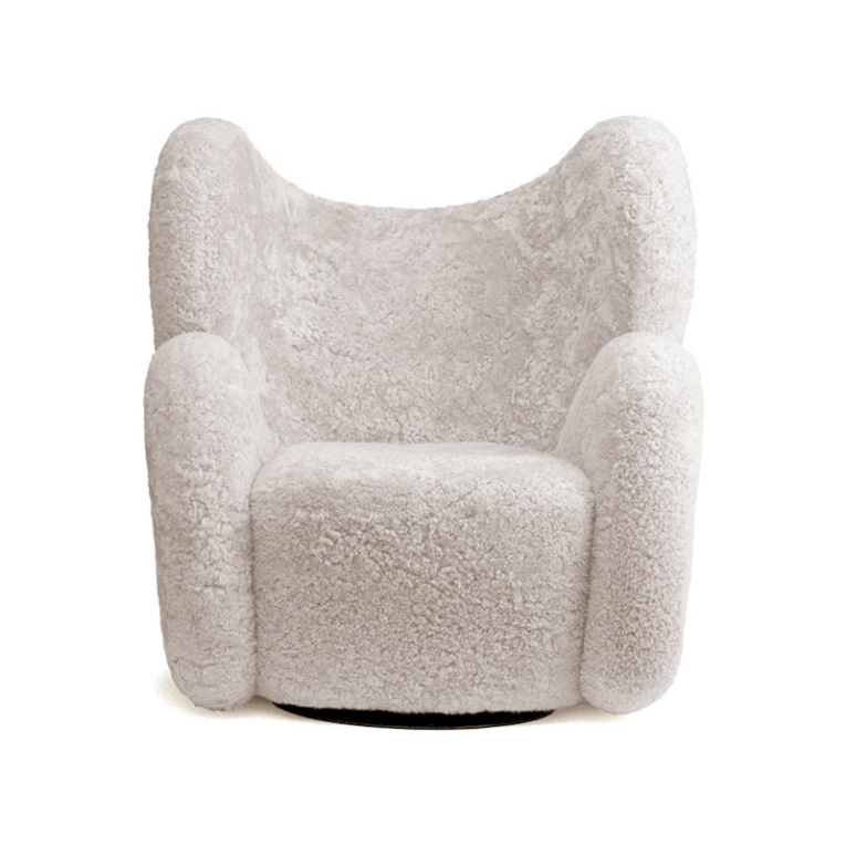 Fauteuil BIG BIG Sheepskin Sheepskin blanc cassé NORR11