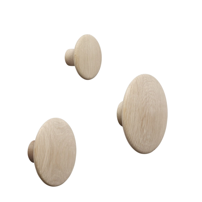 Patère Design Patère DOTS Ø 17 Chêne MUUTO