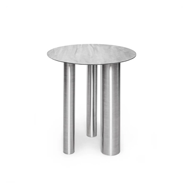 Table d'appoint guéridon BRANDT CS1 HIGH Inox NOOM HOME