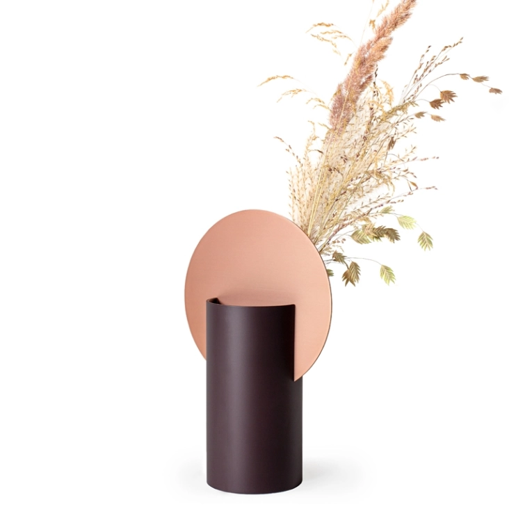 Vase Vase MALEVICH CS7 Rouge sangria et cuivre NOOM HOME