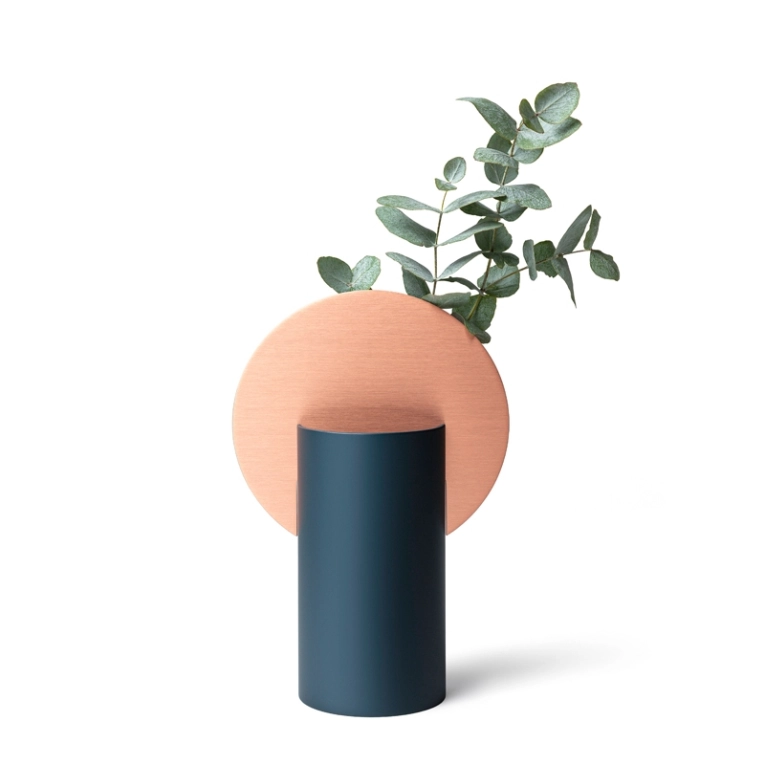 Vase Vase MALEVICH CS5 Bleu océan et cuivre NOOM HOME