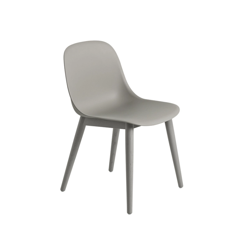 Chaise FIBER CHAIR 4 pieds bois Gris MUUTO