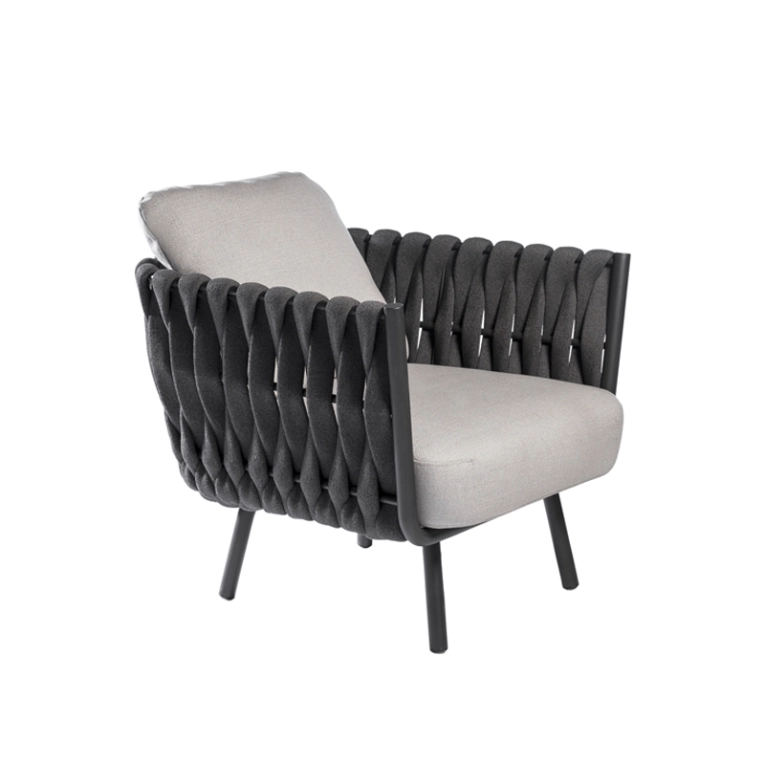 Fauteuil extérieur Fauteuil TOSCA Wengé / Natté Mist 45 TRIBU