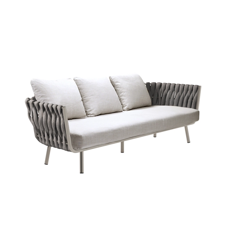 Canapé extérieur Canapé TOSCA 3 places Lin / Natté Blanc 01 TRIBU