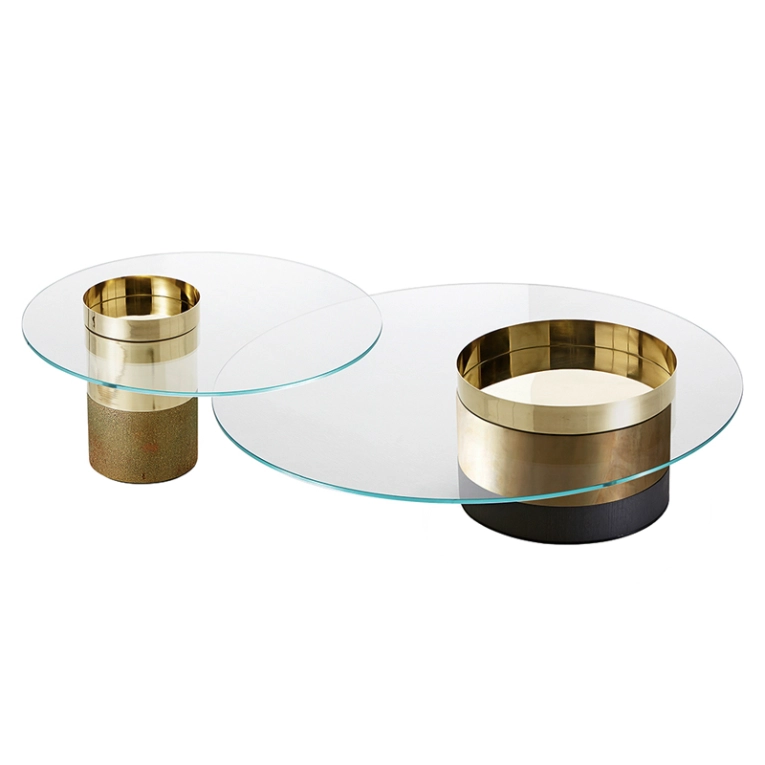 Table basse HAUMEA M Laiton/ rouille GALLOTTI & RADICE