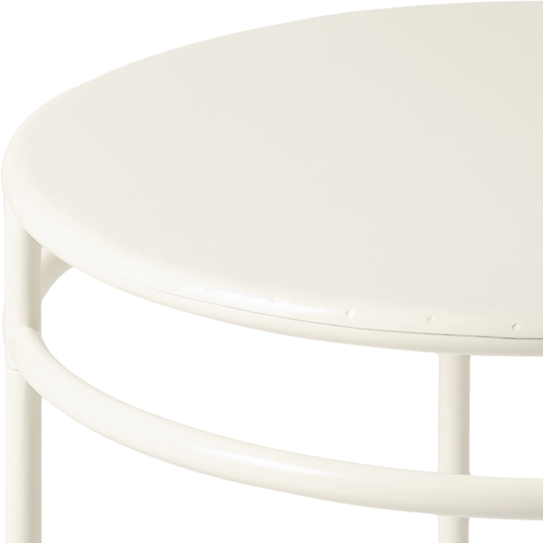 Table T37 Ø140  Blanc perlé TOLIX