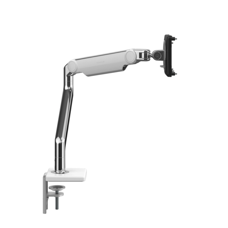 Accessoire de bureau Bras support-écran M2.1 Aluminium poli/ blanc HUMANSCALE