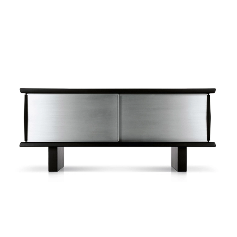 Meuble de rangement 513 RIFLESSO Extérieur noir  Intérieur bordeaux CASSINA