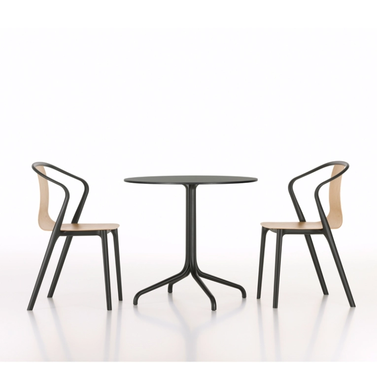 Table BELLEVILLE Ø79 Chêne foncé VITRA