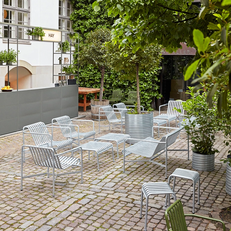 Pouf PALISSADE OTTOMAN Galvanisé HAY