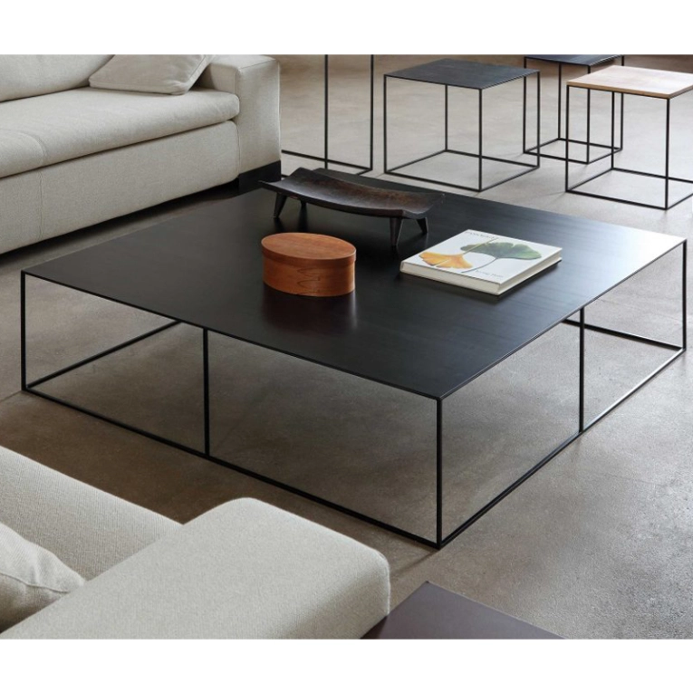 Table basse SLIM IRONY LOW TABLE Noir cuivré sablé ZEUS