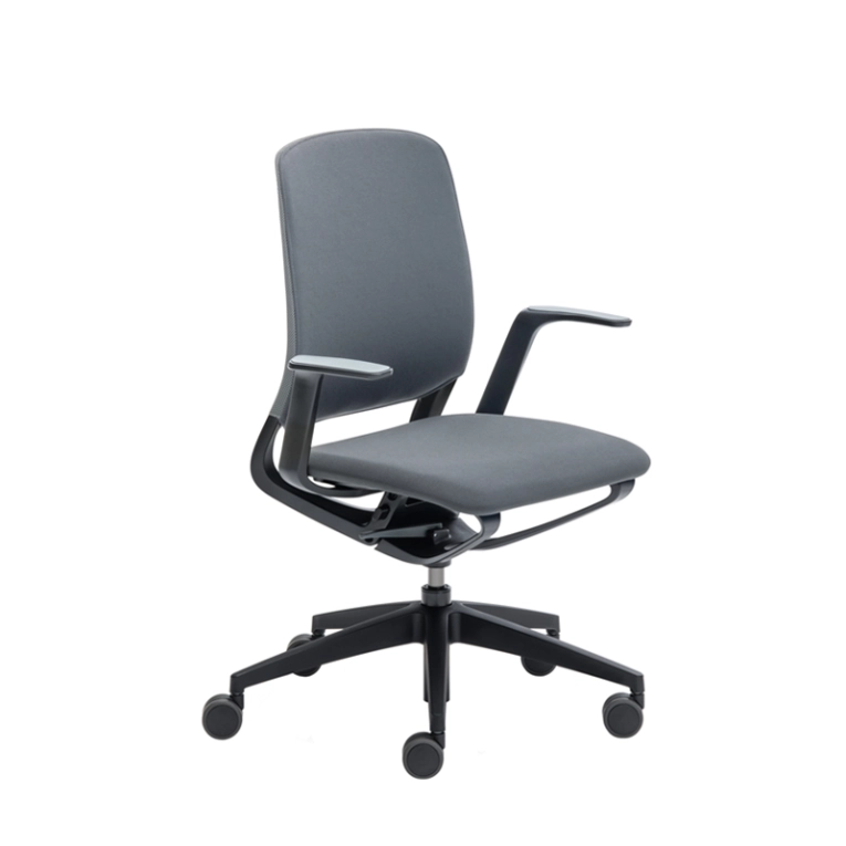 Fauteuil de bureau SE:MOTION assise et dossier rembourrés Anthracite 60025/ structure noire SILVERA PRO