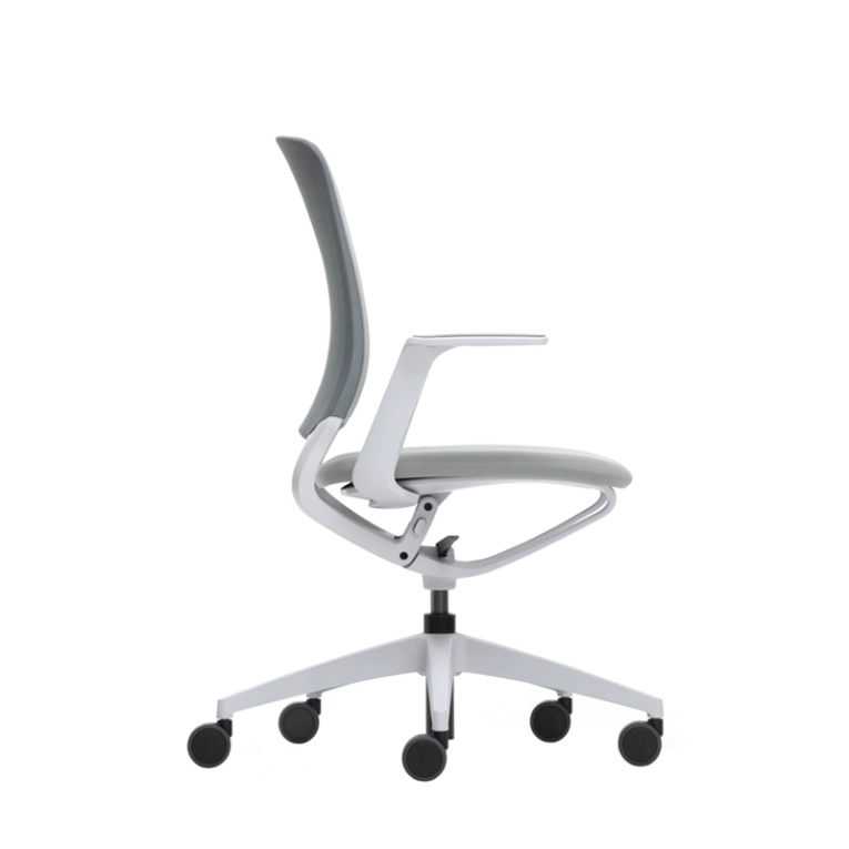 Fauteuil de bureau SE:MOTION assise et dossier rembourrés Gris clair 60011/ structure gris clair SILVERA PRO