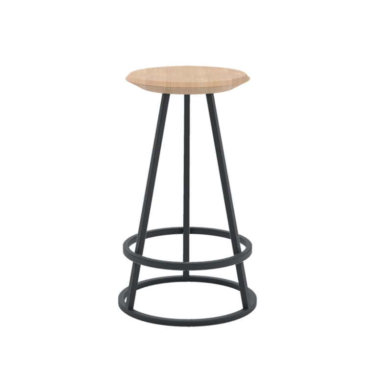 Tabouret haut GUSTAVE H65 Gris ardoise HARTO
