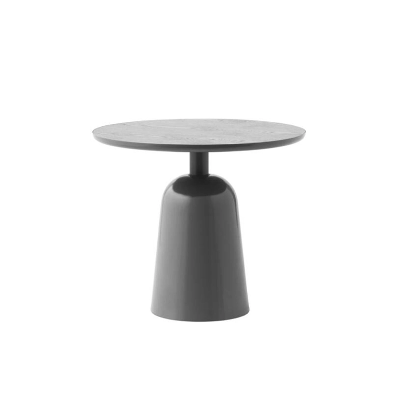 Table d'appoint guéridon TURN réglable en hauteur Gris Normann Copenhagen